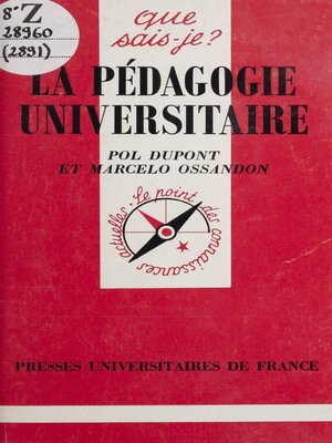 cover image of La pédagogie universitaire